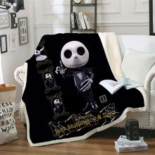 Load image into Gallery viewer, The Nightmare Before Christmas Jack Skull Sherpa Blanket  Plush Velvet Warm Sheet Cartoon Office Nap Blanket  JACK-0025