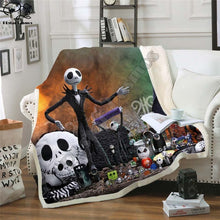 Load image into Gallery viewer, The Nightmare Before Christmas Jack Skull Sherpa Blanket  Plush Velvet Warm Sheet Cartoon Office Nap Blanket  JACK-0025