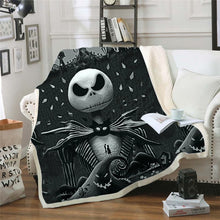 Load image into Gallery viewer, The Nightmare Before Christmas Jack Skull Sherpa Blanket  Plush Velvet Warm Sheet Cartoon Office Nap Blanket  JACK-0025
