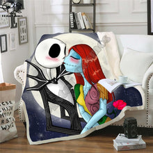 Load image into Gallery viewer, The Nightmare Before Christmas Jack Skull Sherpa Blanket  Plush Velvet Warm Sheet Cartoon Office Nap Blanket  JACK-0025