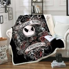 Load image into Gallery viewer, The Nightmare Before Christmas Jack Skull Sherpa Blanket  Plush Velvet Warm Sheet Cartoon Office Nap Blanket  JACK-0025