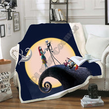 Load image into Gallery viewer, The Nightmare Before Christmas Jack Skull Sherpa Blanket  Plush Velvet Warm Sheet Cartoon Office Nap Blanket  JACK-0025