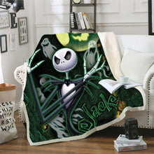 Load image into Gallery viewer, The Nightmare Before Christmas Jack Skull Sherpa Blanket  Plush Velvet Warm Sheet Cartoon Office Nap Blanket  JACK-0025