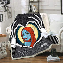 Load image into Gallery viewer, The Nightmare Before Christmas Jack Skull Sherpa Blanket  Plush Velvet Warm Sheet Cartoon Office Nap Blanket  JACK-0025
