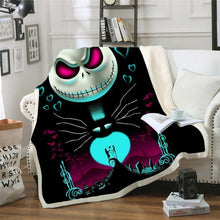 Load image into Gallery viewer, The Nightmare Before Christmas Jack Skull Sherpa Blanket  Plush Velvet Warm Sheet Cartoon Office Nap Blanket  JACK-0025