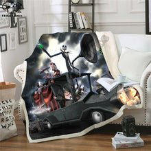 Load image into Gallery viewer, The Nightmare Before Christmas Jack Skull Sherpa Blanket  Plush Velvet Warm Sheet Cartoon Office Nap Blanket  JACK-0025